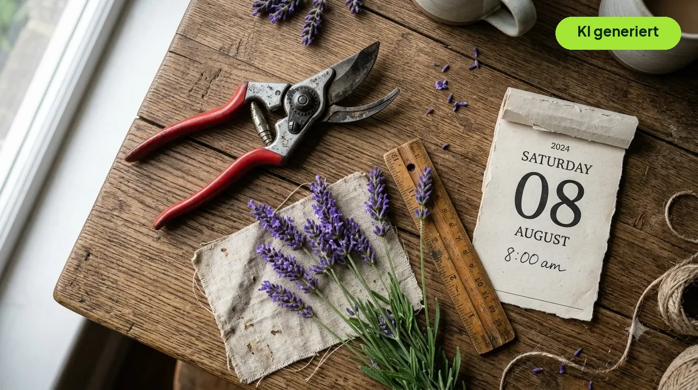 Lavendel wird nach der 8-8-8-Regel Anfang August zurückgeschnitten