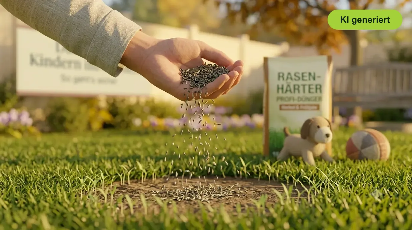 Rasen nachsäen: kahle Stellen und Löcher reparieren (Schritt für Schritt)